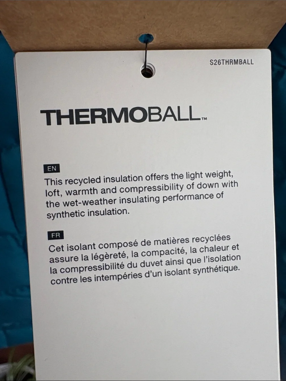 The North Face NWT Thermoball Teal Puffer Jacket Size XL